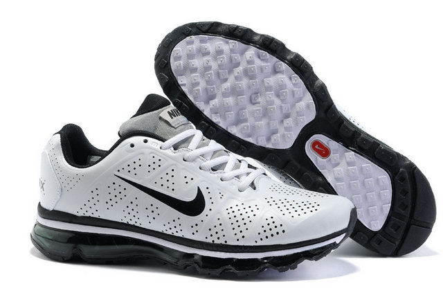 Mens Nike Air Max 2011 In White Black Shoes - Click Image to Close